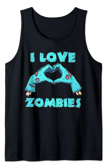 Discover I Love Zombies Halloween Horror Tank Top