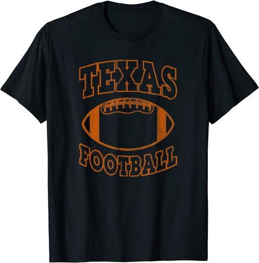 Discover Texas Football Vintage Distressed T-Shirt