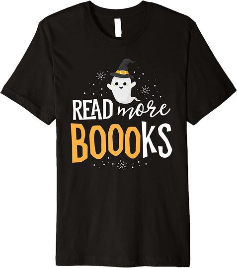Discover Read More Books Librarian English Teacher Boo Halloween T-Shirt
