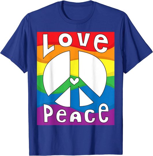 Discover PEACE SIGN LOVE T Shirt 60s 70s Tie Dye Hippie Costume Shirt