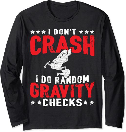 Discover Snowmobile Crash Gravity Checks Snowmobiling Sled Long Sleeve