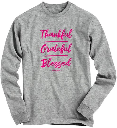 Discover Grateful Thankful Blessed Long Sleeve
