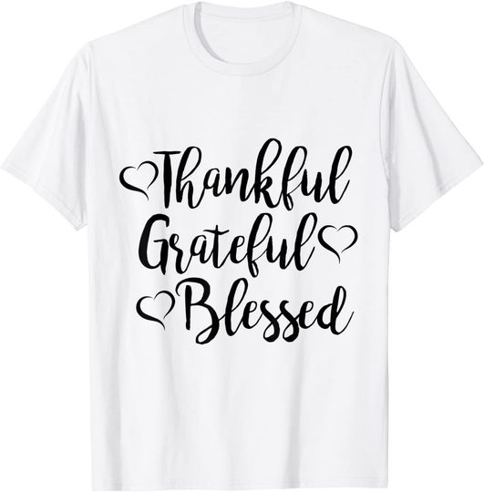 Discover Thankful Grateful Blessed Thankful T-Shirt, Blessed Tee