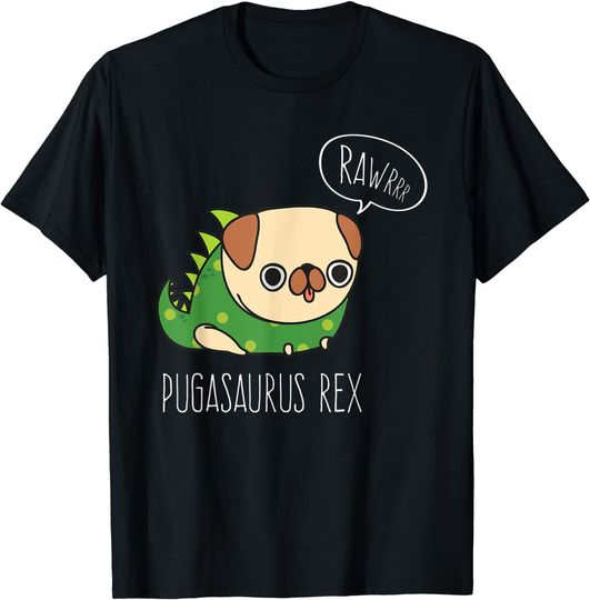 Discover Pug Halloween Pugasaurus T-Shirt