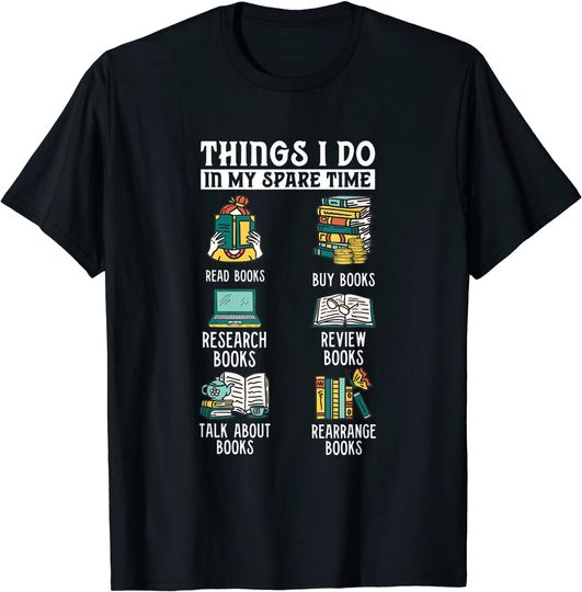 Discover Book Reading Free Time Bookworm Bookish T-Shirt