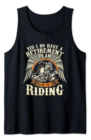 Discover Retirement Plan To Go Riding Gift Motorcycle Riders Biker Tank Top