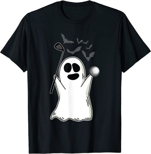 Discover Ghost Playing Golf Lazy DIY Halloween Golfer T-Shirt