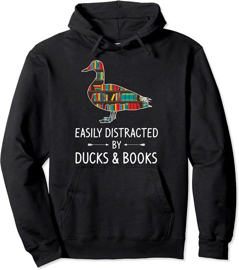 Discover Easily Distracted By Ducks & Books Pullover Hoodie