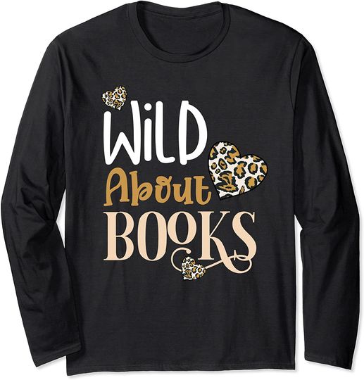 Discover Wild About Books Leopard I Love Reading Book Long Sleeve