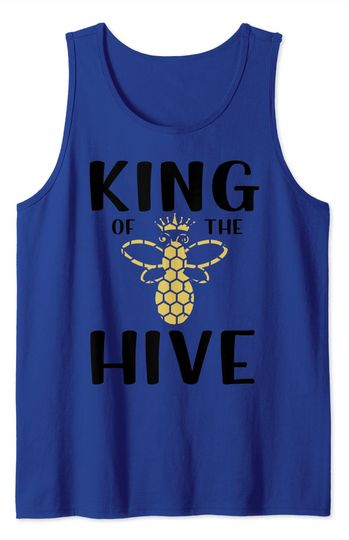 Discover Honeycomb Beekeeper Bee King of the Hive Tank Top