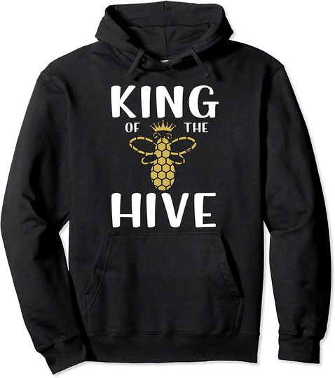 Discover King of the Hive - Honeycomb Beekeeper Bee Pullover Hoodie