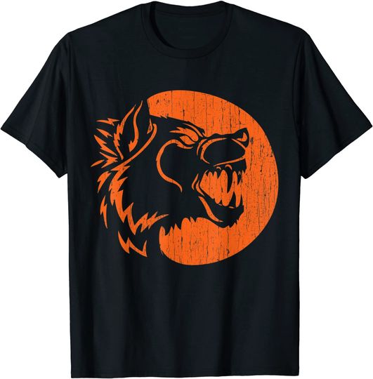 Discover Halloween Howling Werewolf Fangs Pumpkin Jack.O.Lantern T-Shirt