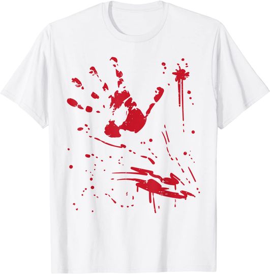 Discover Bloody Handprint Funny Halloween Costume T-Shirt