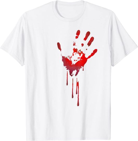 Discover bloody hand Horror Blood creepy Halloween T-Shirt