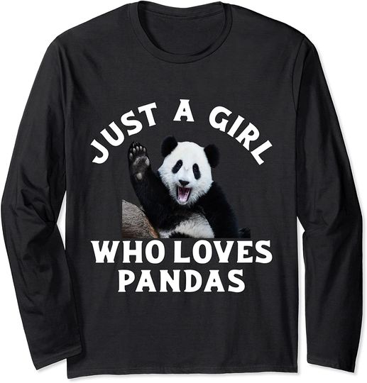 Discover Just A Girl Who Loves Pandas Long Sleeve T-Shirt