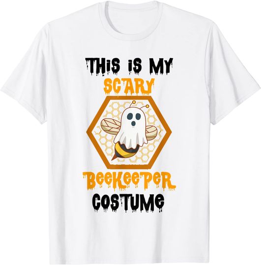 Discover This Is My Scary Beekeeper Costume Boo Honeycomb Halloween T-Shirt