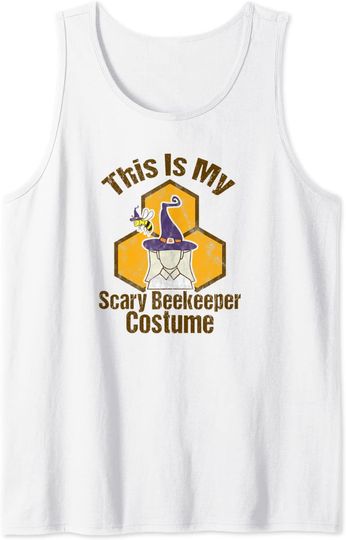 Discover This is My Scary Beekeeper Costume Funny Halloween Apiarist Tank Top