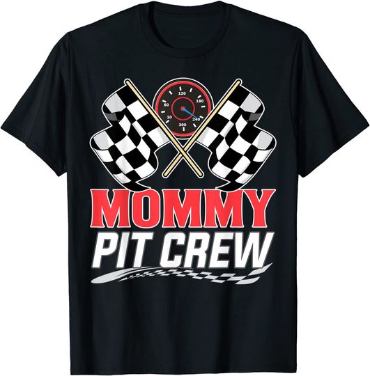 Discover Race Car Birthday Party Racing Family Mommy Pit Crew T-Shirt
