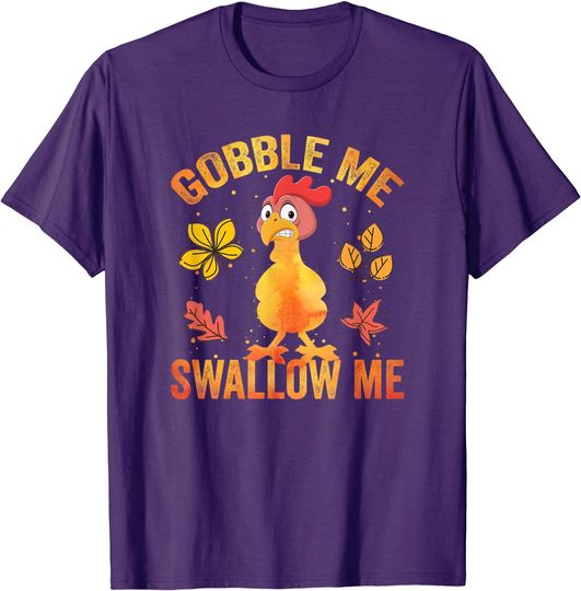 Discover Funny Twerking Turkey Gobble Me, Swallow Me Thanksgiving T-Shirt
