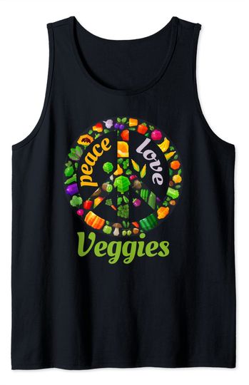 Discover Peace Love Veggies Tank Top