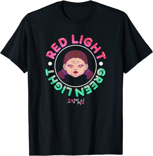 Discover Squid Game Doll Red Light Green Light Logo T-Shirt