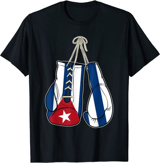 Discover Boxing Gloves Cuba Shirt Puerto Rican Kickboxer Combat Tee