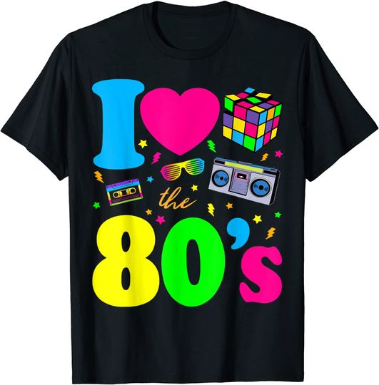 I Love The 80s Retro T-shirt | T-shirt para Homem e Mulher