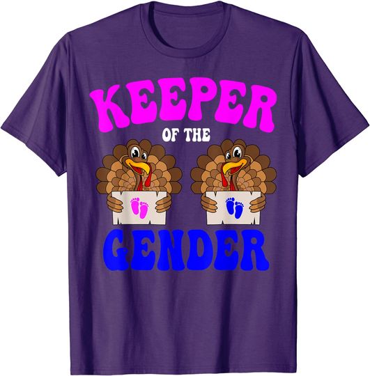 Discover Keeper Of The Gender Thanksgiving Pregnancy Gender Reveal T-Shirt