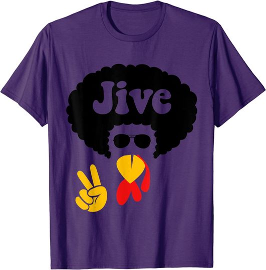 Discover Peace Sign Jive Turkey Face Thanksgiving T Shirt