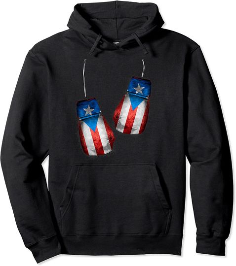 Discover Boricua Boxers | Boxing Fans Gloves Puerto Rico Flag Pullover Hoodie