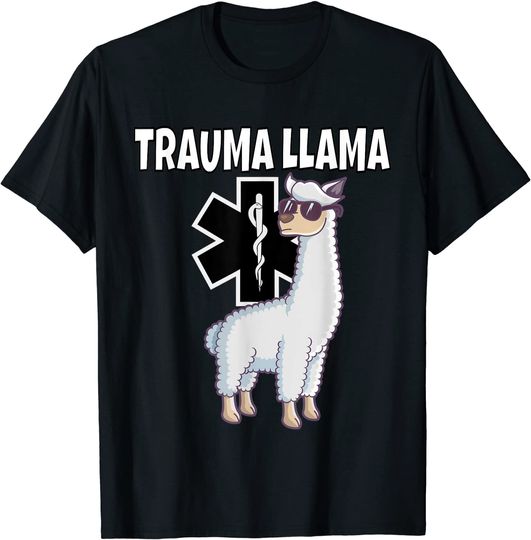 Discover Funny Trauma Llama EMT T-Shirt