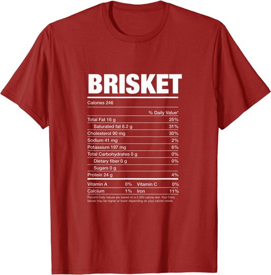 Discover Nutrition Facts Brisket Jewish Holiday Food Hanukkah Gifts T-Shirt
