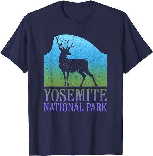 Discover Yosemite National Park Half Dome Deer Souvenir Travel T-Shirt