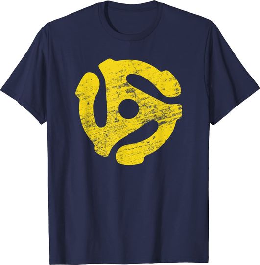 Discover Vinyl Record 45 RPM Spindle Adapter T Shirt