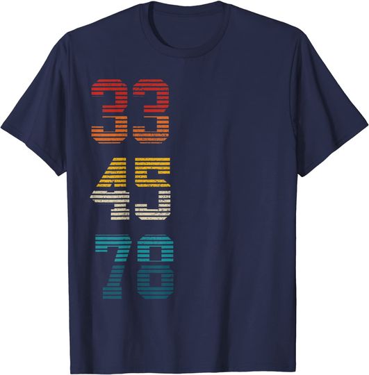 Discover 33 45 78 RPM Vintage Vinyl Record DJ Music T-Shirt