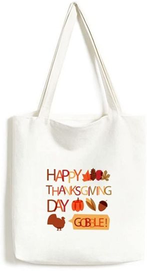 Sacola Tecido Clássica Turquia Happy Thanksgiving Day