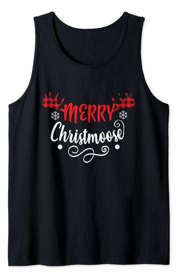 Discover Merry Christmoose Family Christmas Pajamas Moose Tank Top