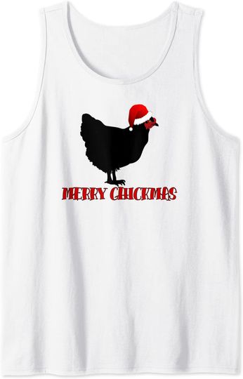 Discover Funny Christmas Chicken Santa Merry Chickmas Designs Tank Top