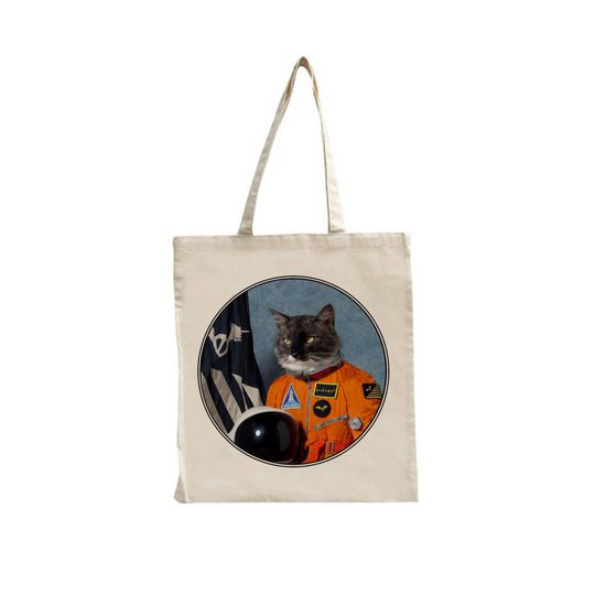 Sacola de Pano Clássica Astronauta Astronaut Pussy Cat First In Space Cute Animal Spaceman