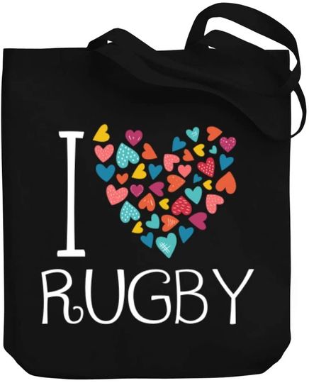 Bolsa de Sacola Clássica Tote Bag Menino I Love Rugby Presente Ideal para Amantes de Rúgbi