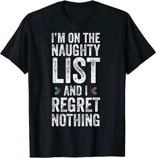 Discover Naughty List Pajamas Christmas T-Shirt