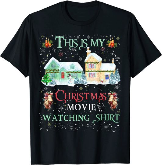 Discover Christmas Movie Watching Family Matching Xmas T-Shirt