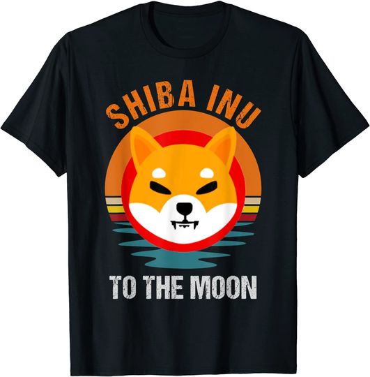 Discover To The Moon, Shiba Inu Shib Coin Men Crypto Hodl T-Shirt
