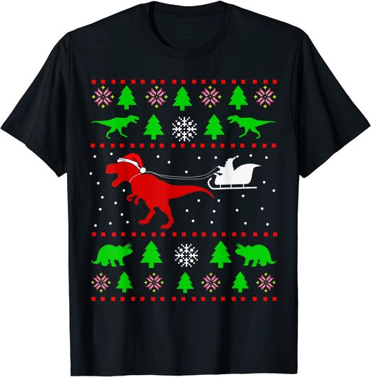 Discover Dinosaur Ugly Christmas Sweater T-Shirt