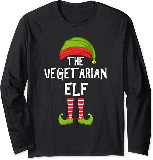 Discover Vegetarian Elf Matching Family Christmas Party Pajama Group Long Sleeve