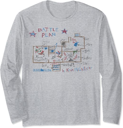 Discover Home Alone Battle Plan By Kevin McCallister Sketch Long Sleeve