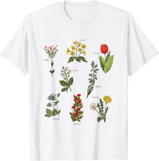 Discover Vintage Botanical Floral Flower T-Shirt
