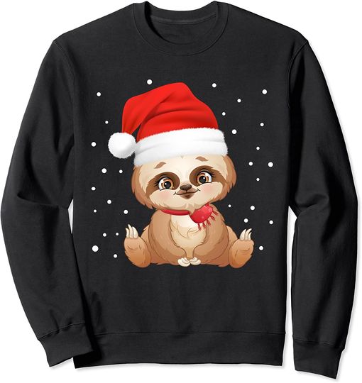 Discover Cute Christmas Sloth Lover Sweatshirt