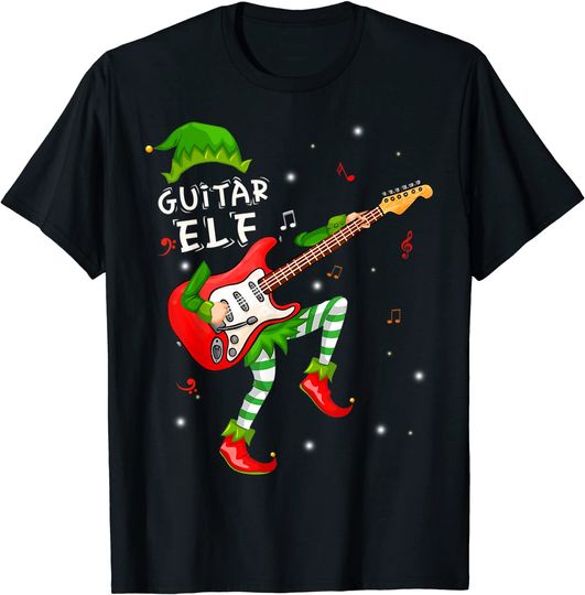 Discover I'm The Guitar Lover Elf Matching Family Christmas T-Shirt