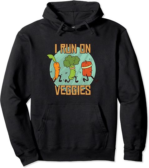 Discover Vegetables Running Cardio I Run On Veggies Vegan Pullover Hoodie